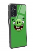 Samsung M52 Green Angry Birds Tasarımlı Glossy Telefon Kılıfı