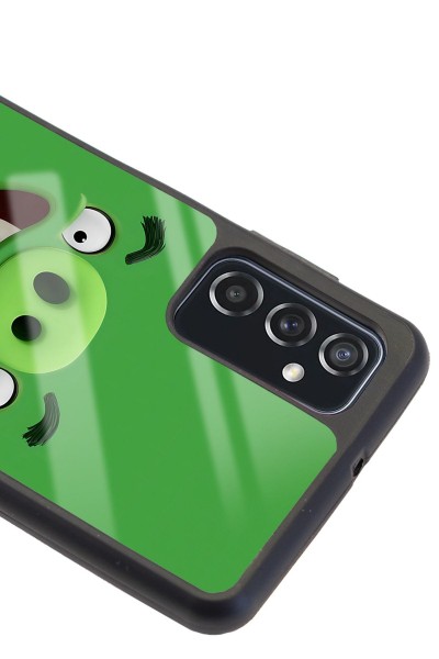 Samsung M52 Green Angry Birds Tasarımlı Glossy Telefon Kılıfı