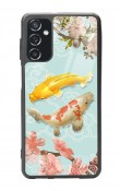 Samsung M52 Koi Balığı Tasarımlı Glossy Telefon Kılıfı