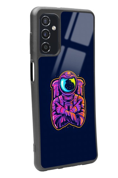 Samsung M52 Neon Astronot Tasarımlı Glossy Telefon Kılıfı