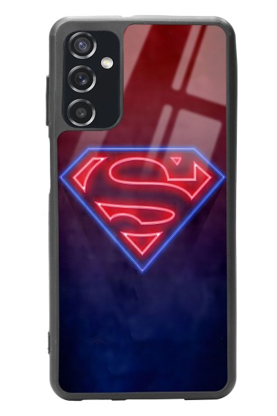 Samsung M52 Neon Superman Tasarımlı Glossy Telefon Kılıfı