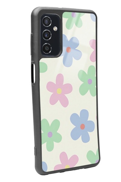 Samsung M52 Nude Çiçek Tasarımlı Glossy Telefon Kılıfı