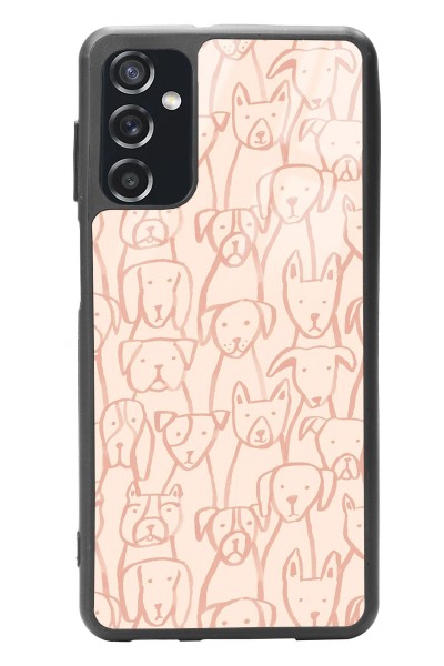 Samsung M52 Pink Dog Tasarımlı Glossy Telefon Kılıfı