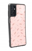 Samsung M52 Pudra Yapraklı Tasarımlı Glossy Telefon Kılıfı