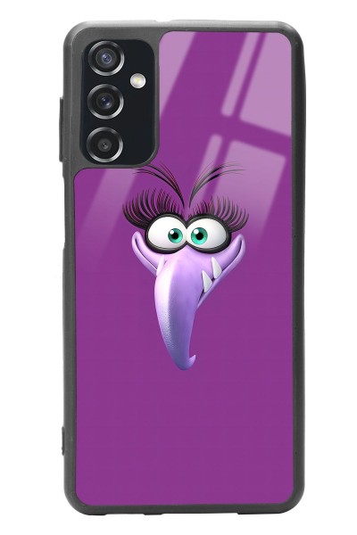 Samsung M52 Purple Angry Birds Tasarımlı Glossy Telefon Kılıfı