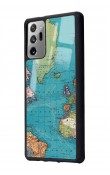 Samsung Note 20 Atlantic Map Tasarımlı Glossy Telefon Kılıfı