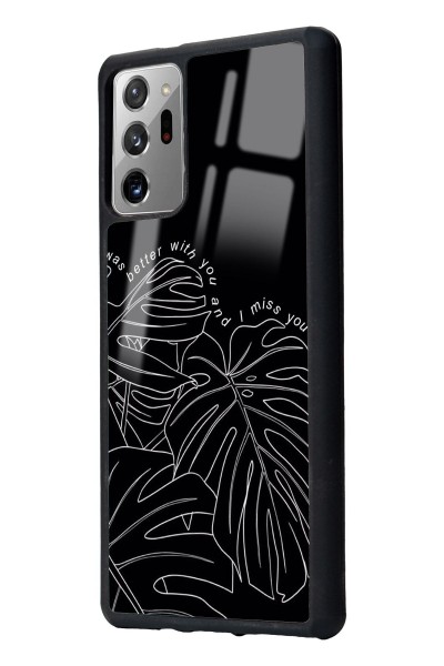 Samsung Note 20 Dark Leaf Tasarımlı Glossy Telefon Kılıfı
