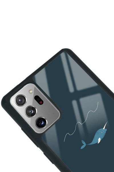 Samsung Note 20 Doodle Fish Tasarımlı Glossy Telefon Kılıfı
