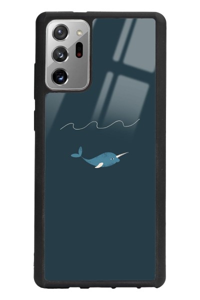 Samsung Note 20 Doodle Fish Tasarımlı Glossy Telefon Kılıfı