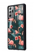 Samsung Note 20 Flamingo Leaf Tasarımlı Glossy Telefon Kılıfı