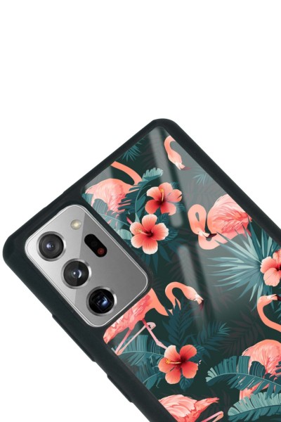 Samsung Note 20 Flamingo Leaf Tasarımlı Glossy Telefon Kılıfı