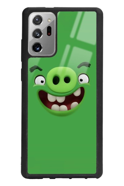 Samsung Note 20 Green Angry Birds Tasarımlı Glossy Telefon Kılıfı