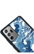 Samsung Note 20 Mavi Dalga Tasarımlı Glossy Telefon Kılıfı