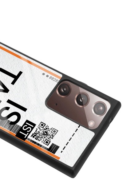 Samsung Note 20 Ultra Bilet Tasarımlı Tasarımlı Glossy Telefon Kılıfı