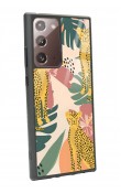 Samsung Note 20 Ultra Çiçekli Leopar Tasarımlı Glossy Telefon Kılıfı