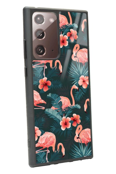 Samsung Note 20 Ultra Flamingo Leaf Tasarımlı Glossy Telefon Kılıfı