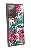Samsung Note 20 Ultra Fuşya Çiçekli Tasarımlı Glossy Telefon Kılıfı
