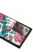 Samsung Note 20 Ultra Fuşya Çiçekli Tasarımlı Glossy Telefon Kılıfı