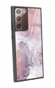Samsung Note 20 Ultra Fuşya Mermer Tasarımlı Glossy Telefon Kılıfı