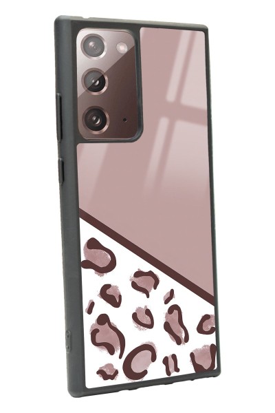 Samsung Note 20 Ultra Kahve Leopar Tasarımlı Glossy Telefon Kılıfı