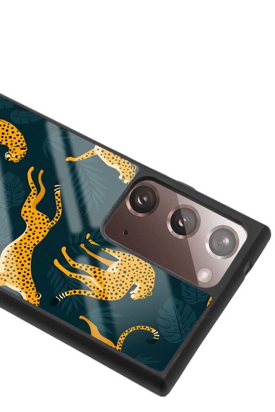 Samsung Note 20 Ultra Leaf Leopar Tasarımlı Glossy Telefon Kılıfı