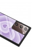 Samsung Note 20 Ultra Lila Kalp Tasarımlı Glossy Telefon Kılıfı