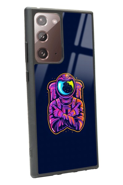 Samsung Note 20 Ultra Neon Astronot Tasarımlı Glossy Telefon Kılıfı