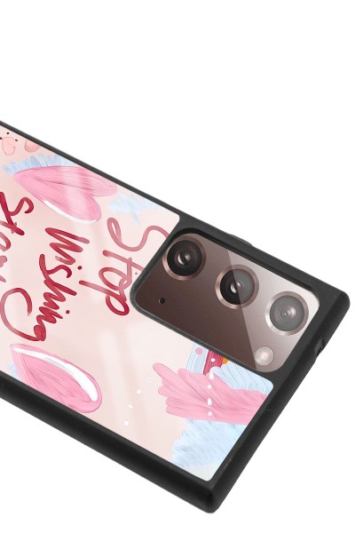 Samsung Note 20 Ultra Pembe Motto Tasarımlı Glossy Telefon Kılıfı