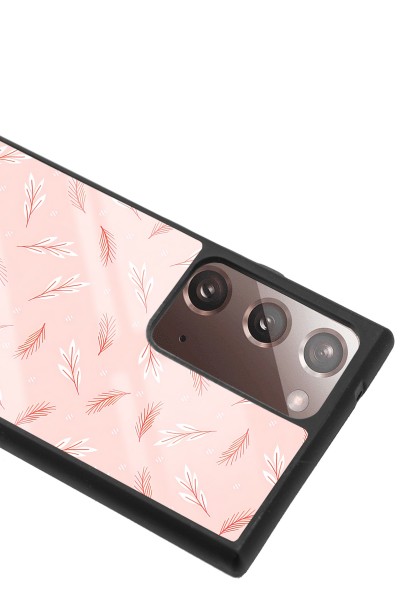 Samsung Note 20 Ultra Pudra Yapraklı Tasarımlı Glossy Telefon Kılıfı