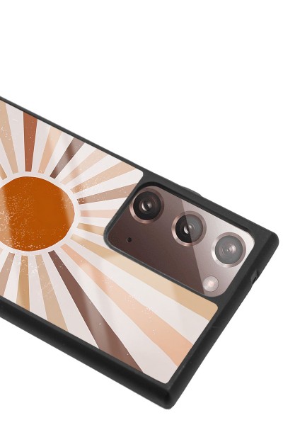 Samsung Note 20 Ultra Retro Güneş Tasarımlı Glossy Telefon Kılıfı