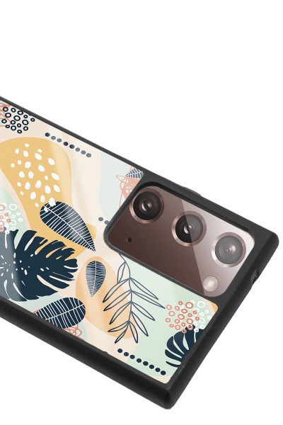 Samsung Note 20 Ultra Retro Yaprak Tasarımlı Glossy Telefon Kılıfı
