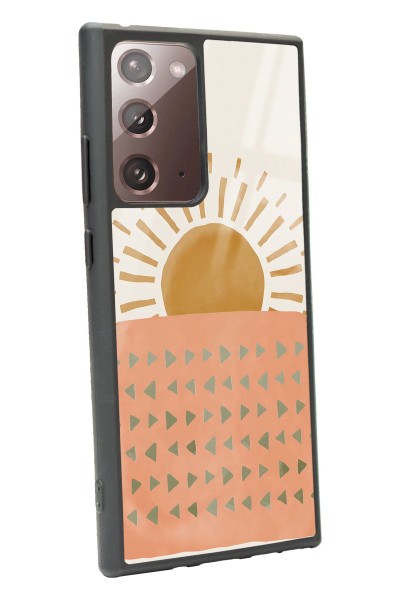 Samsung Note 20 Ultra Suluboya Güneş Tasarımlı Glossy Telefon Kılıfı