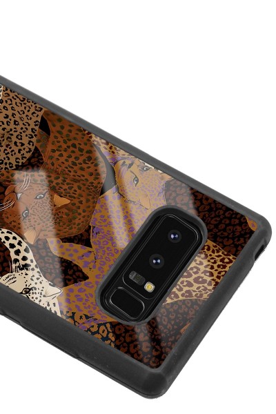 Samsung Note 8 Leoparlar Tasarımlı Glossy Telefon Kılıfı