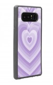 Samsung Note 8 Lila Kalp Tasarımlı Glossy Telefon Kılıfı