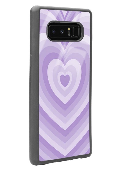 Samsung Note 8 Lila Kalp Tasarımlı Glossy Telefon Kılıfı