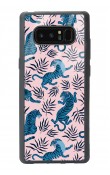 Samsung Note 8 Mavi Kaplan Tasarımlı Glossy Telefon Kılıfı