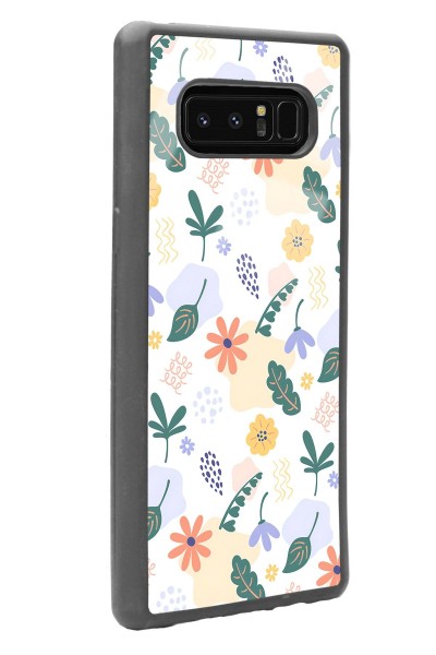 Samsung Note 8 Minik Çiçekler Tasarımlı Glossy Telefon Kılıfı