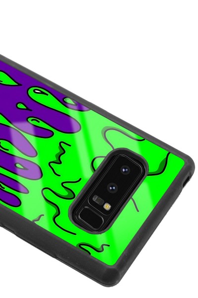 Samsung Note 8 Neon Damla Tasarımlı Glossy Telefon Kılıfı