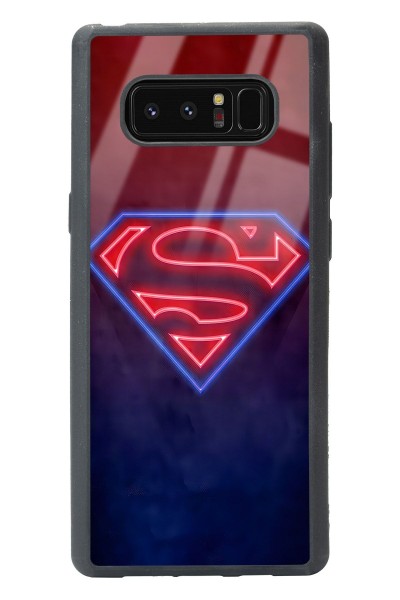 Samsung Note 8 Neon Superman Tasarımlı Glossy Telefon Kılıfı