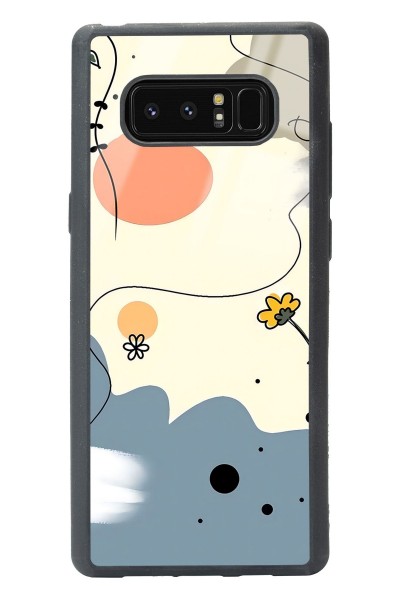 Samsung Note 8 Nude Papatya Tasarımlı Glossy Telefon Kılıfı