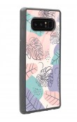 Samsung Note 8 Nude Yapraklar Tasarımlı Glossy Telefon Kılıfı