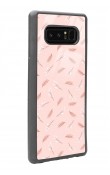 Samsung Note 8 Pudra Yapraklı Tasarımlı Glossy Telefon Kılıfı