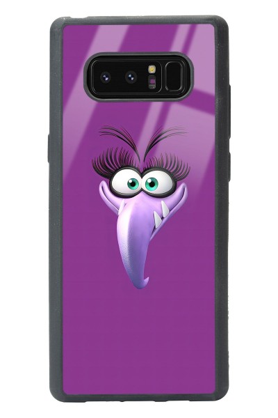 Samsung Note 8 Purple Angry Birds Tasarımlı Glossy Telefon Kılıfı