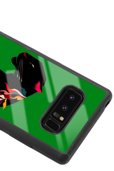 Samsung Note 8 Renkli Leopar Tasarımlı Glossy Telefon Kılıfı