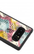 Samsung Note 8 Retro Çizgi Çiçek Tasarımlı Glossy Telefon Kılıfı