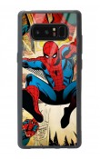 Samsung Note 8 Spider-man Örümcek Adam Tasarımlı Glossy Telefon Kılıfı