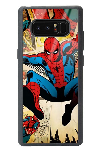 Samsung Note 8 Spider-man Örümcek Adam Tasarımlı Glossy Telefon Kılıfı