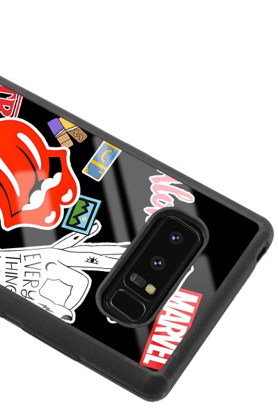 Samsung Note 8 Sticker Tasarımlı Glossy Telefon Kılıfı