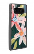 Samsung Note 8 Suluboya Çiçek Tasarımlı Glossy Telefon Kılıfı