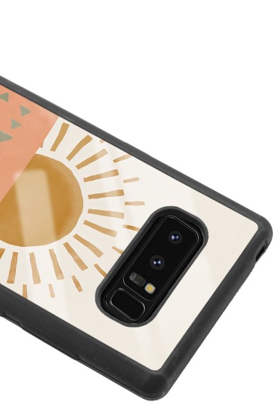 Samsung Note 8 Suluboya Güneş Tasarımlı Glossy Telefon Kılıfı
